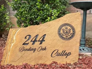 Stone Engraved Address Marker