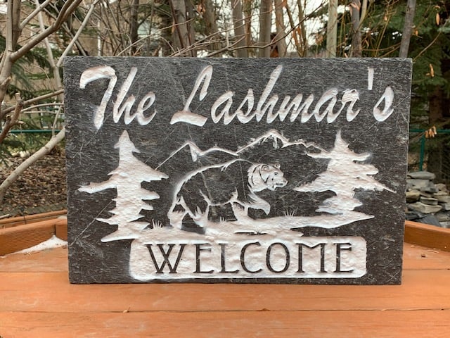 Slate Sign Engraving