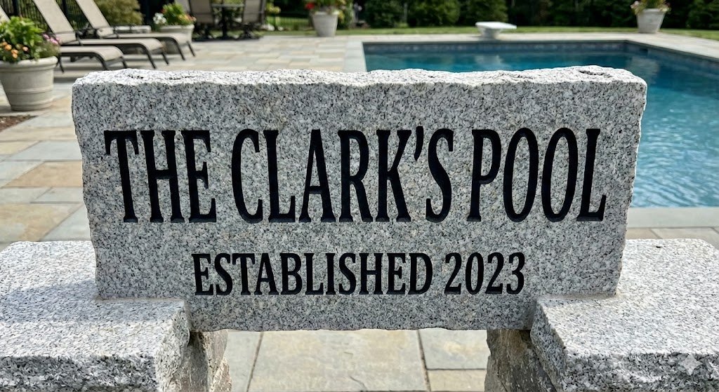 Engraved landscape stone