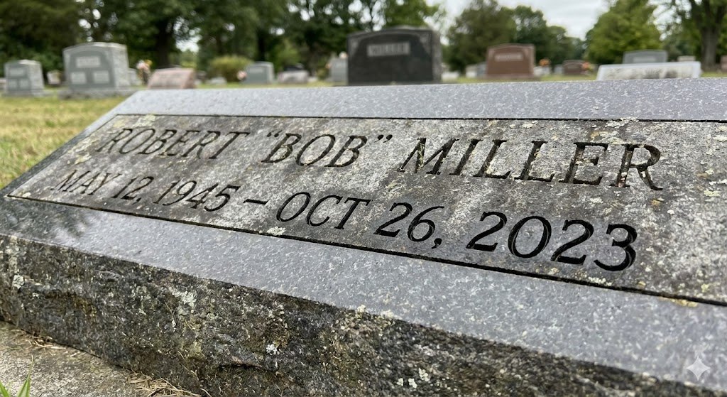 Grave marker engraving example